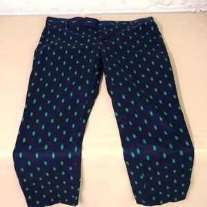 GAP Slim Crops Navy and Green Size 8
